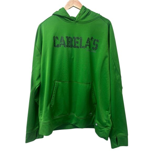 Cabela’s Hoodie Men 2XL Green Pullover Sweatshirt Outdoor Hunting Casual Cotton - Picture 1 of 11